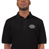 JA'NERIK Tthe Brand WHITE LOGO ONLY Men's Premium Polo