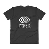 JA'NERIK The Brand Orginal (white logo) V-Neck T-Shirt