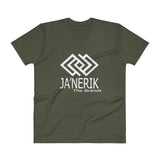 JA'NERIK The Brand Orginal (white logo) V-Neck T-Shirt