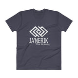 JA'NERIK The Brand Orginal (white logo) V-Neck T-Shirt