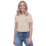 JA'NERIK The Brand Black Log only Crop Tee