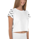 JA'NEEIK The Brand All-Over Print Crop Tee