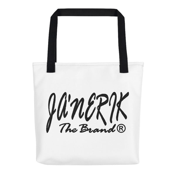 JA'NERIK The Brand (Cursive print) Tote bag
