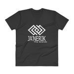 JA'NERIK The Brand Orginal (white logo) V-Neck T-Shirt