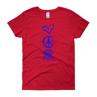 Love, Peace & JA'NERIK The Brand Women's Short sleeve T-Shirt