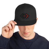 JA'NERIK The Brand Black & Red logo only Snapback Hat